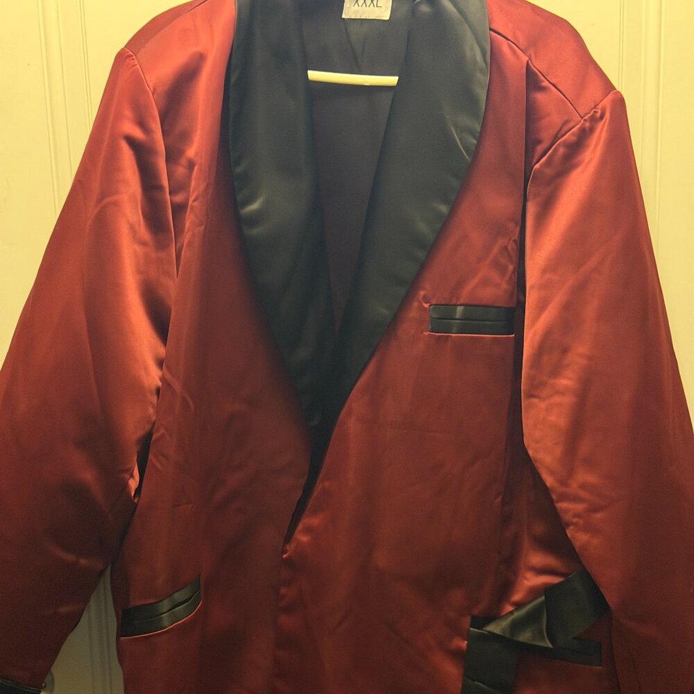 Red Satin Robe/Blazer Hugh Hefner Costume